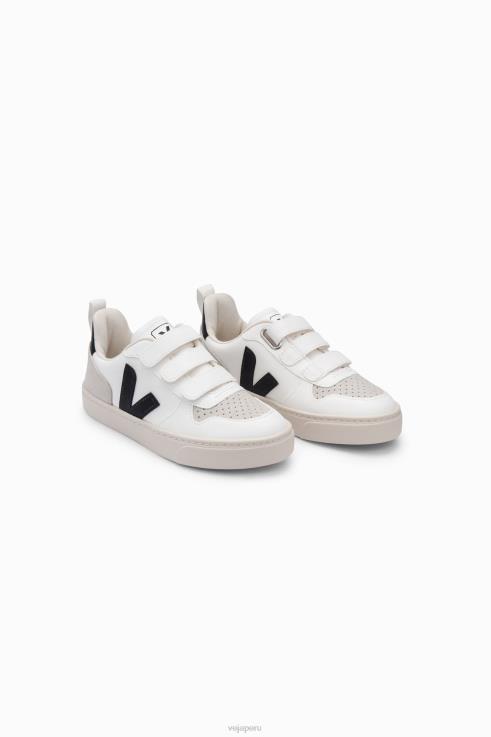 zapatos H28JT361 niños Veja v-10 cwl blanco negro